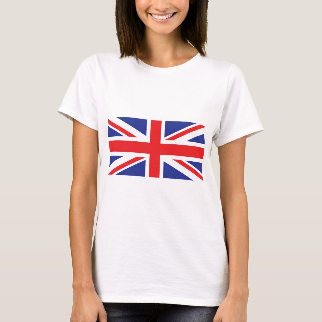 Union Jack UK Flagga T Shirt (Framsida)