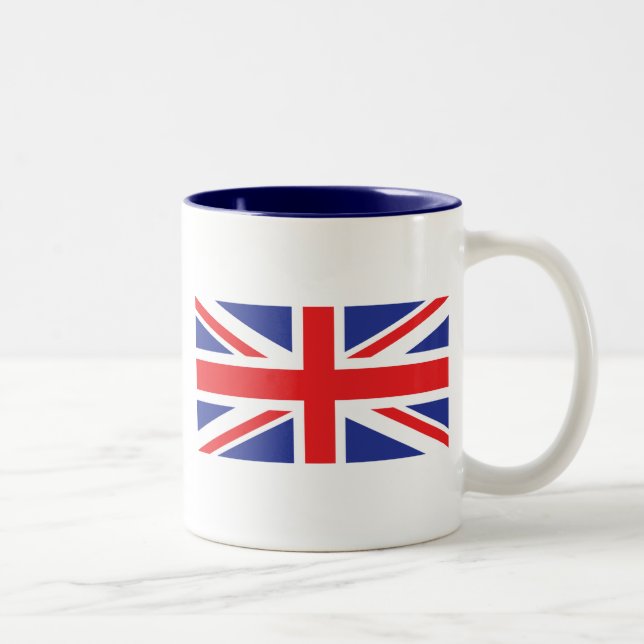 Union Jack UK Flagga Två-Tonad Mugg (Höger)