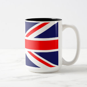 Union Jack - UK Flagga Två-Tonad Mugg