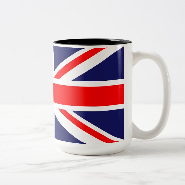 Union Jack - UK Flagga Två-Tonad Mugg (Höger)