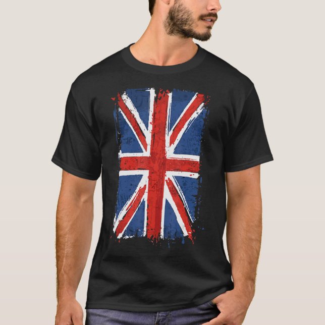 Union Jack UK Tee British Flagga Underbar Britain (Framsida)