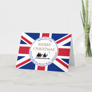 UNION JACK UK Three Wise Manar Scripture CHRISTMAS Helgkort