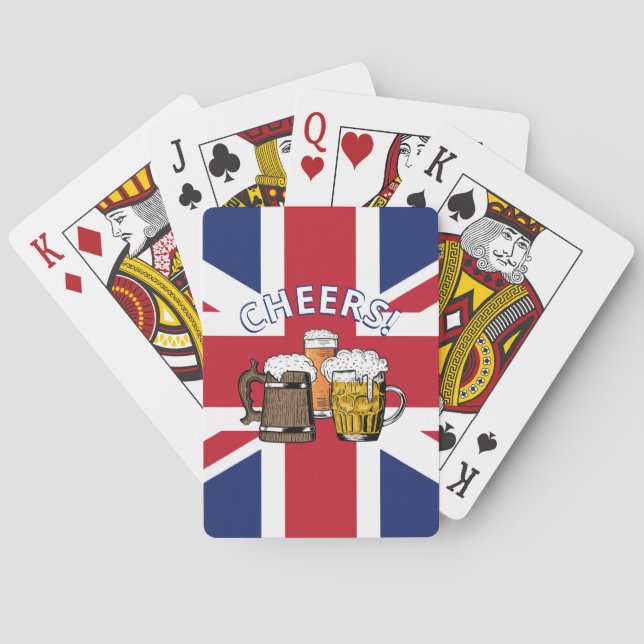 UNION JACK Underbar British Beer Papper Casinokort (Baksidan)