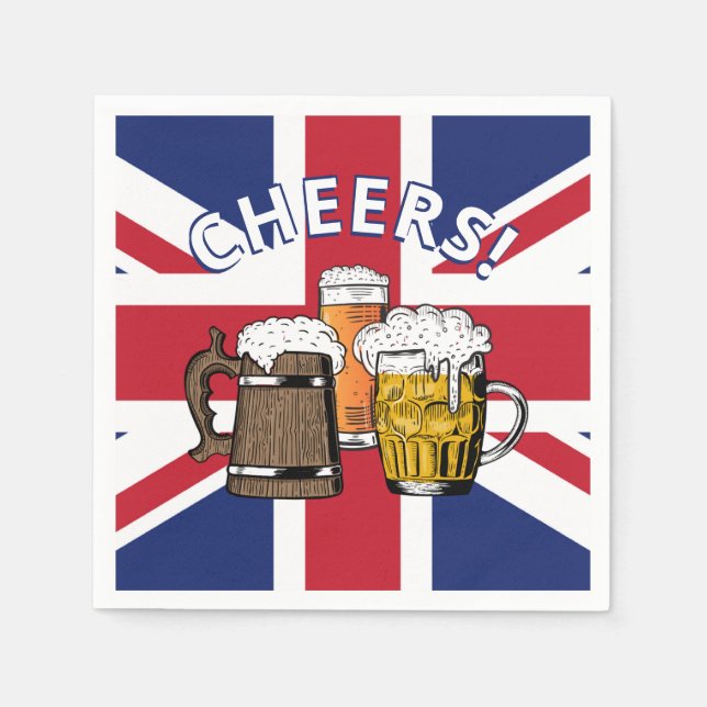 UNION JACK Underbar British Beer Papper Pappersservett (Framsidan)