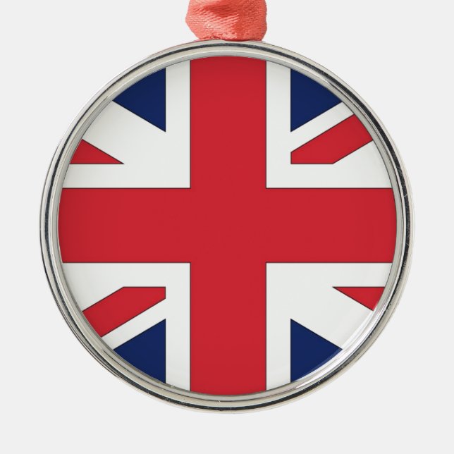 Union Jack, Union Flagga of Underbar Britian Julgransprydnad Metall (Framsidan)