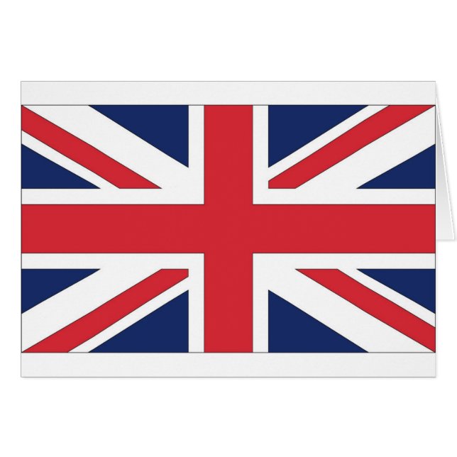 Union Jack/Union Flagga of United Kingdom Hälsningskort (Framsidan Horizontal)