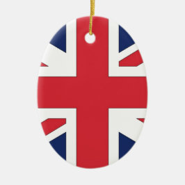 Union Jack/Union Flagga of United Kingdom Julgransprydnad Keramik