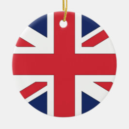 Union Jack/Union Flagga of United Kingdom Julgransprydnad Keramik