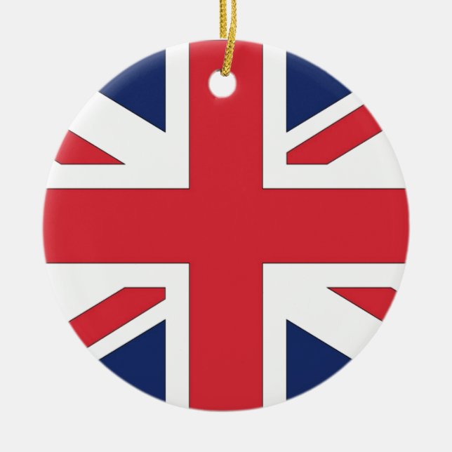 Union Jack/Union Flagga of United Kingdom Julgransprydnad Keramik (Framsidan)