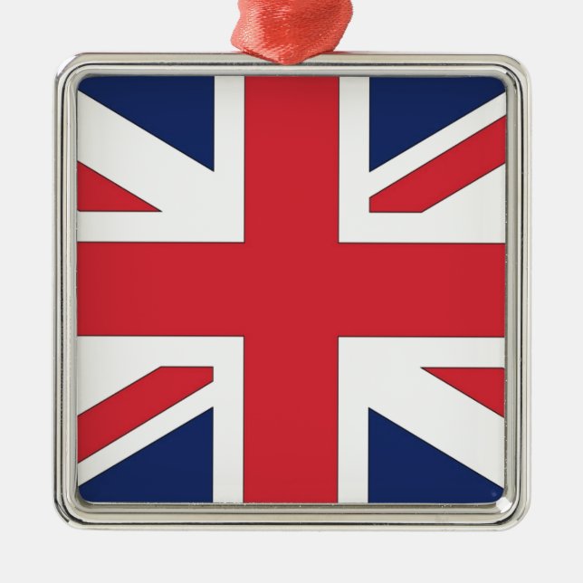 Union Jack/Union Flagga of United Kingdom Julgransprydnad Metall (Framsidan)