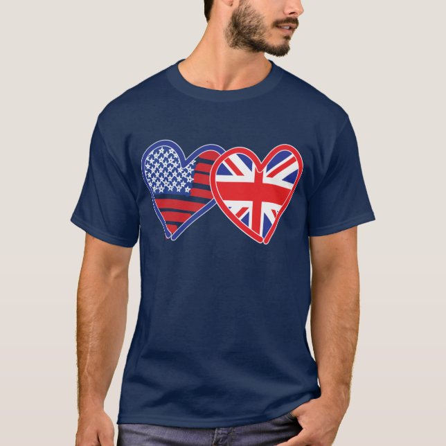 Union Jack/USA Tee Shirt (Framsida)