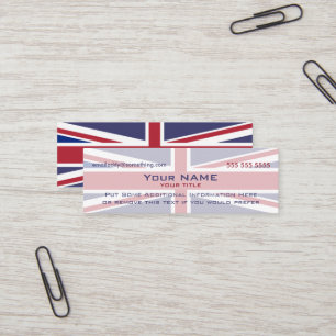 Union Jack version 4 Mini Visitkort