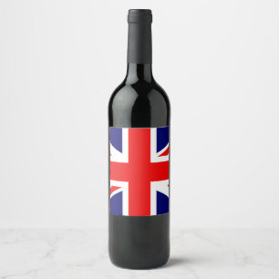 Union Jack Vinflaska Etikett