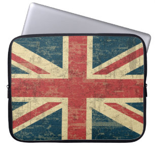Union Jack Vintage Distress Laptop Sleeve