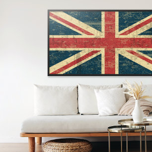 Union Jack Vintage Distress Poster