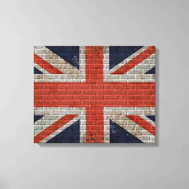 Union jack wall flagga Canvas (Framsida)