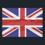 Union Jack Weasted Poster<br><div class="desc">flagga i Förenade kungariket med ett färgutfall i sprucken vintage</div>
