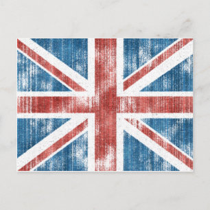 Union Jack worn Vykort