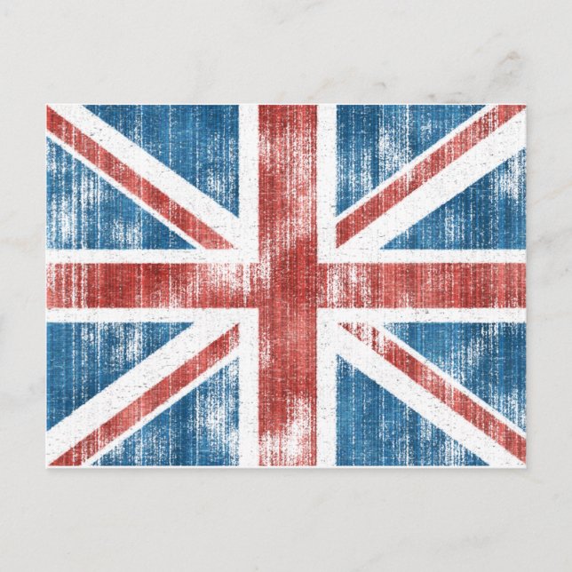 Union Jack worn Vykort (Framsida)