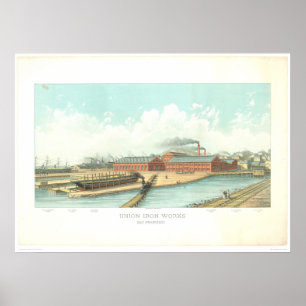 Union Järn Works in San Francisco (1801A) Poster