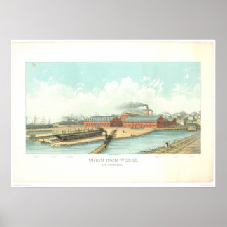 Union Järn Works in San Francisco (1801A) Poster