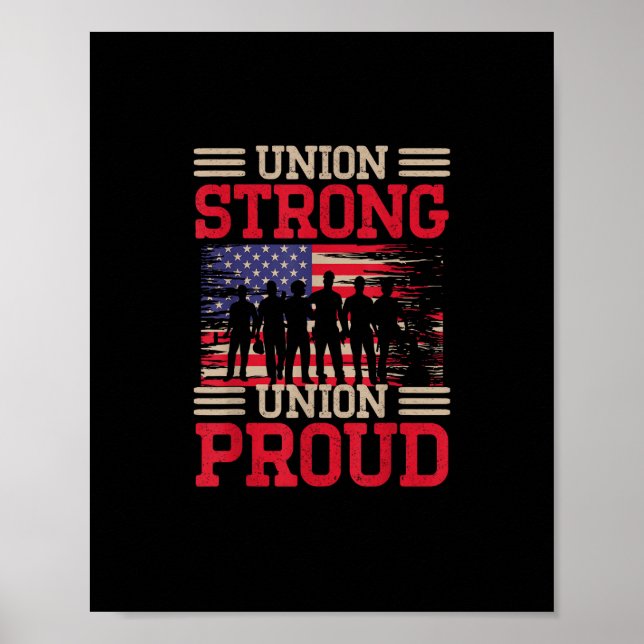 Union Laborer Union Strong Labour Union Worker Uni Poster (Framsidan)