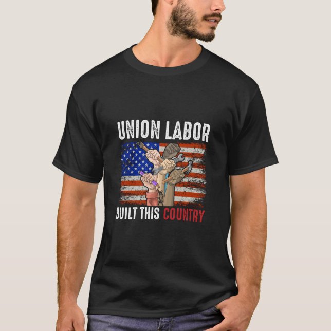 Union Labouri Byggt Land T-Shirt (Framsida)