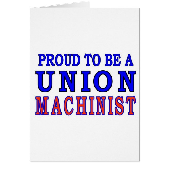 UNION MACHINIST HÄLSNINGSKORT (Framsidan)