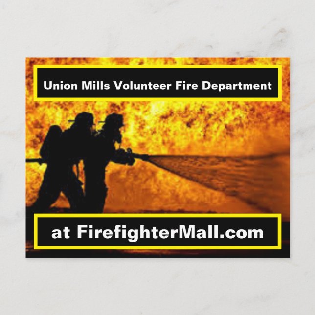 Union Mills Volunteer Fire Department Vykort (Framsida)