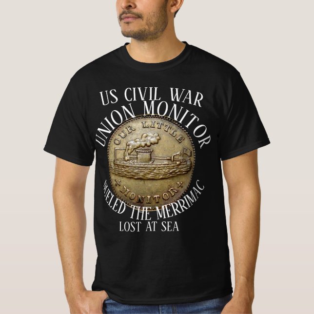UNION MONITOR US CIVIL KRIG VERSUS MERRIMAC T SHIRT (Framsida)