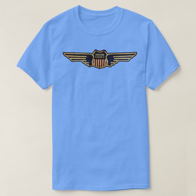 Union Pacfic Railroad Vingar T Shirt (Design framsida)