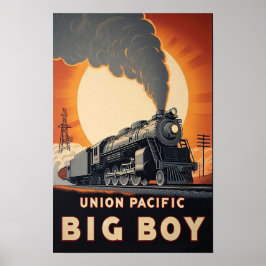 Union Pacific Big Boy Vintage Tåg Poster