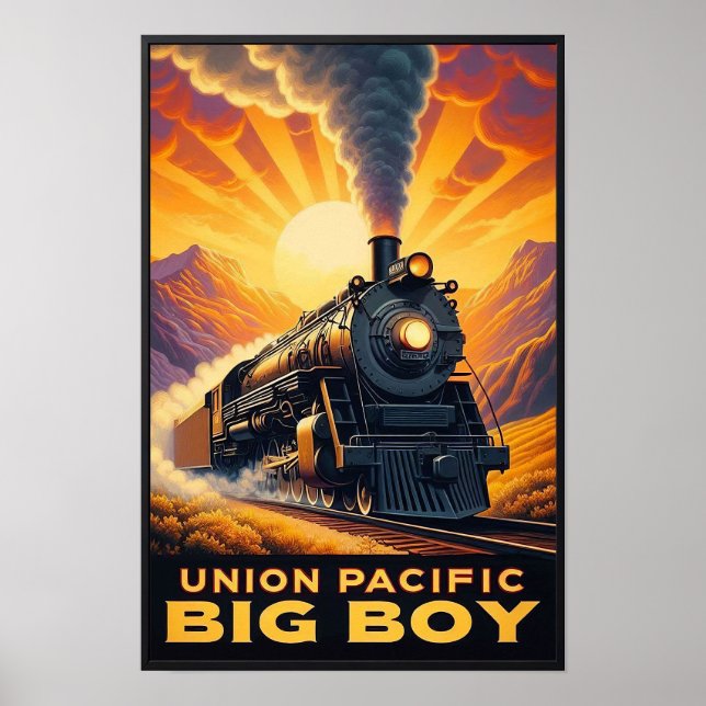 Union Pacific Big Boy Vintage Tåg Poster (Framsidan)