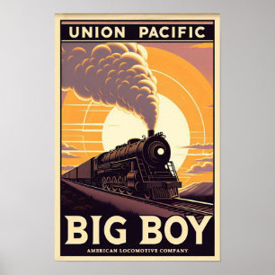 Union Pacific Big Boy Vintage Tåg Poster