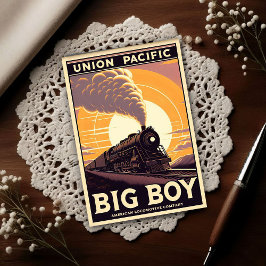Union Pacific Big Boy Vintage Train Vykort