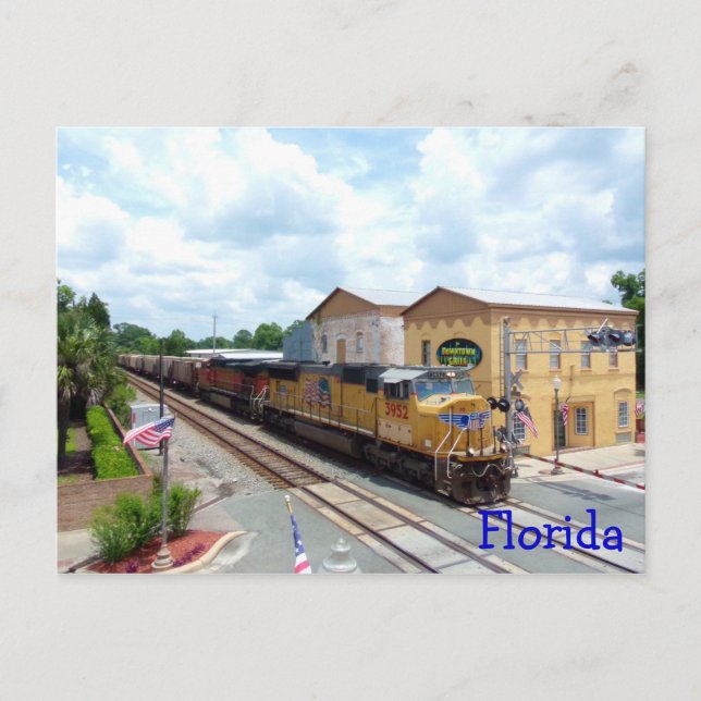 Union Pacific Gult Tåg Engine Vykort (Framsida)