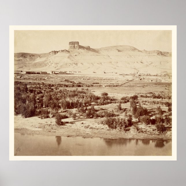 Union Pacific Railroad Grönt River Wyoming Photo Poster (Framsidan)