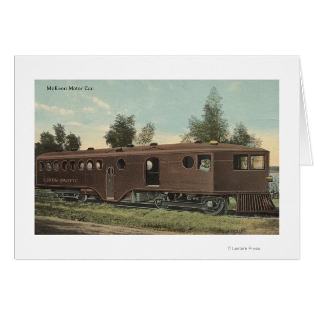 Union Pacific RailroadMcKeen Motor Car View Hälsningskort (Framsidan Horizontal)