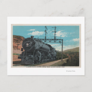 Union Pacific Tåg, Echo Canyon, Utah Utah Vykort