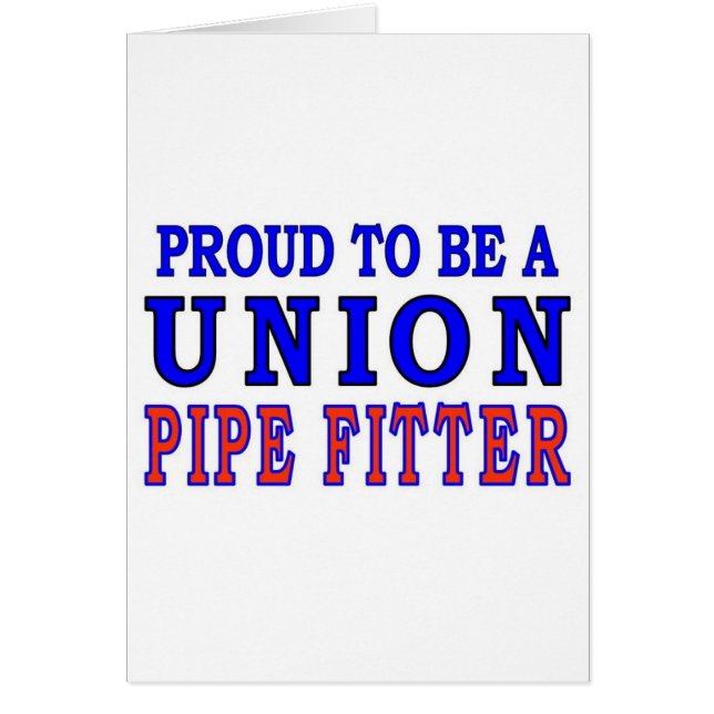 UNION PIPE FITTER HÄLSNINGSKORT (Framsidan)