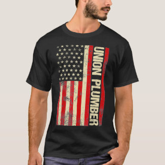 Union Plumber American Flagga Union Plumber T Shirt