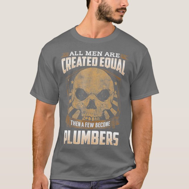 Union Plumber American Proud Laborer T Shirt (Framsida)