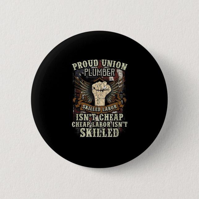 Union Plumber Shirt Proud Skilled Labour är inte C Knapp (Framsida)