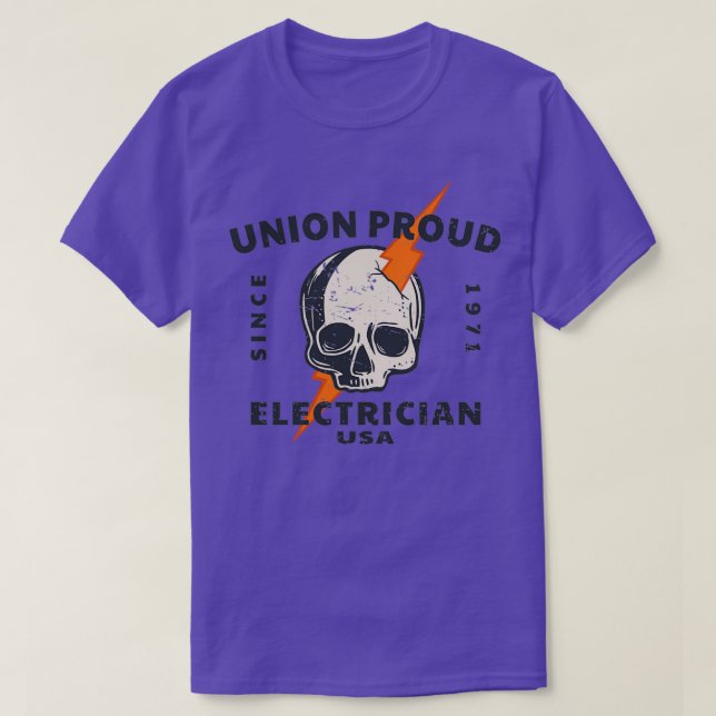 Union Proud Electrician sedan 1971 T Shirt (Design framsida)