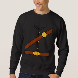 Union Soldier Costume Halloween Civil Krig Manar W Lång Ärmad Tröja