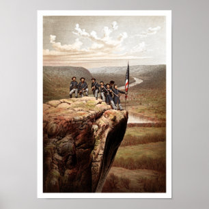 Union Soldiers on Lookout Mountain - Civil Krig Poster