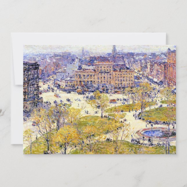 Union Square i vår av Frederick Childe Hassam (Framsida)