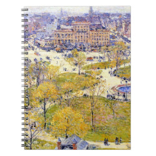 Union Square i vår av Frederick Childe Hassam Anteckningsbok