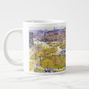 Union Square i vår av Frederick Childe Hassam Jumbo Mugg