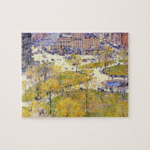 Union Square i vår av Frederick Childe Hassam Pussel
